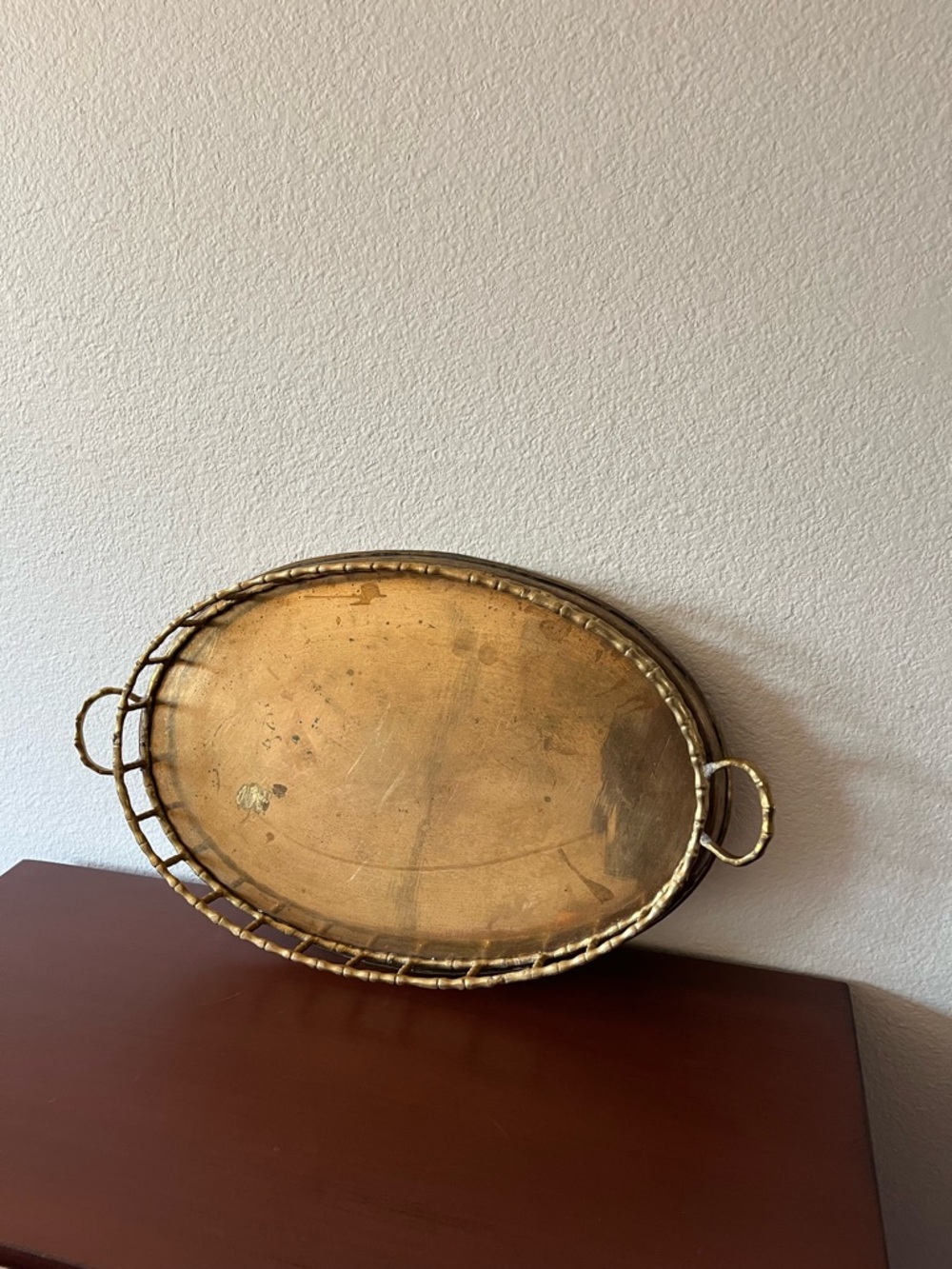 Brass bamboo tray MCM